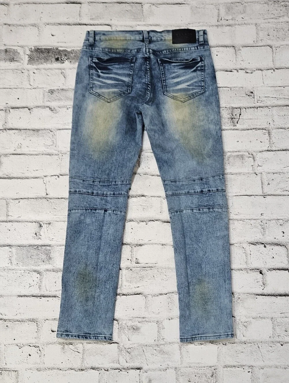 Reason NYC Graphic Patch Moto Jeans Men’s 34 Streetwear Denim